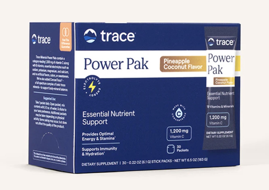 Trace Minerals | Power Pak Vitamin C Powder / Pineapple Coconut